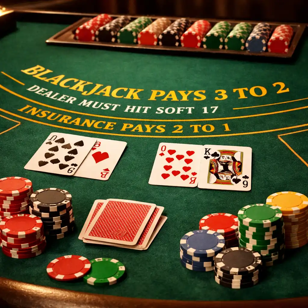 Stół do blackjacka w Dishatelier